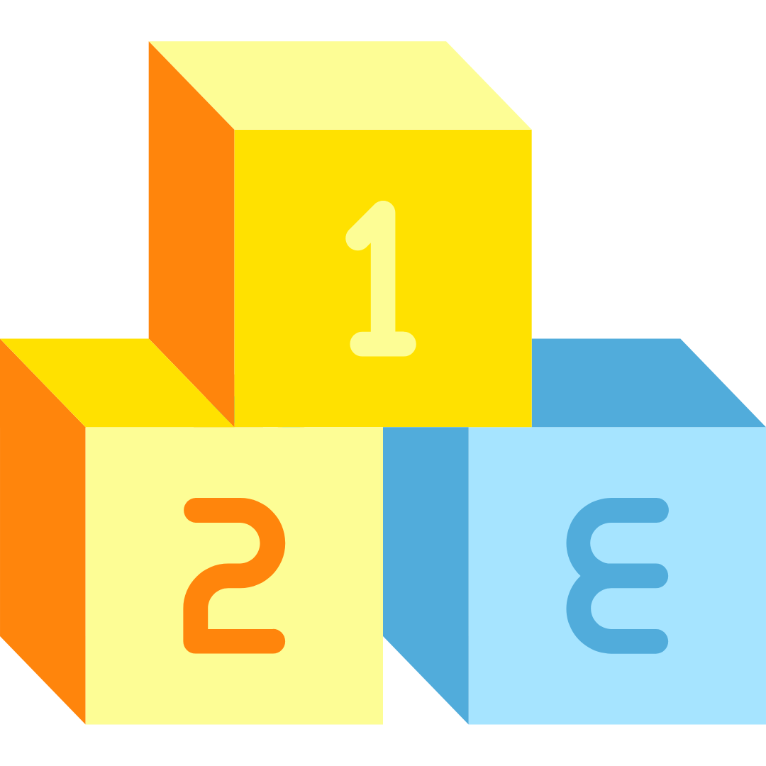 Blocs Number Ornament